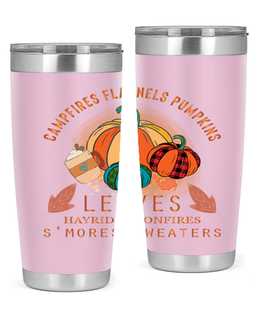 Happy Thanksgiving 249# Tumbler in stainless steel with festive design, perfect for hot and cold beverages.