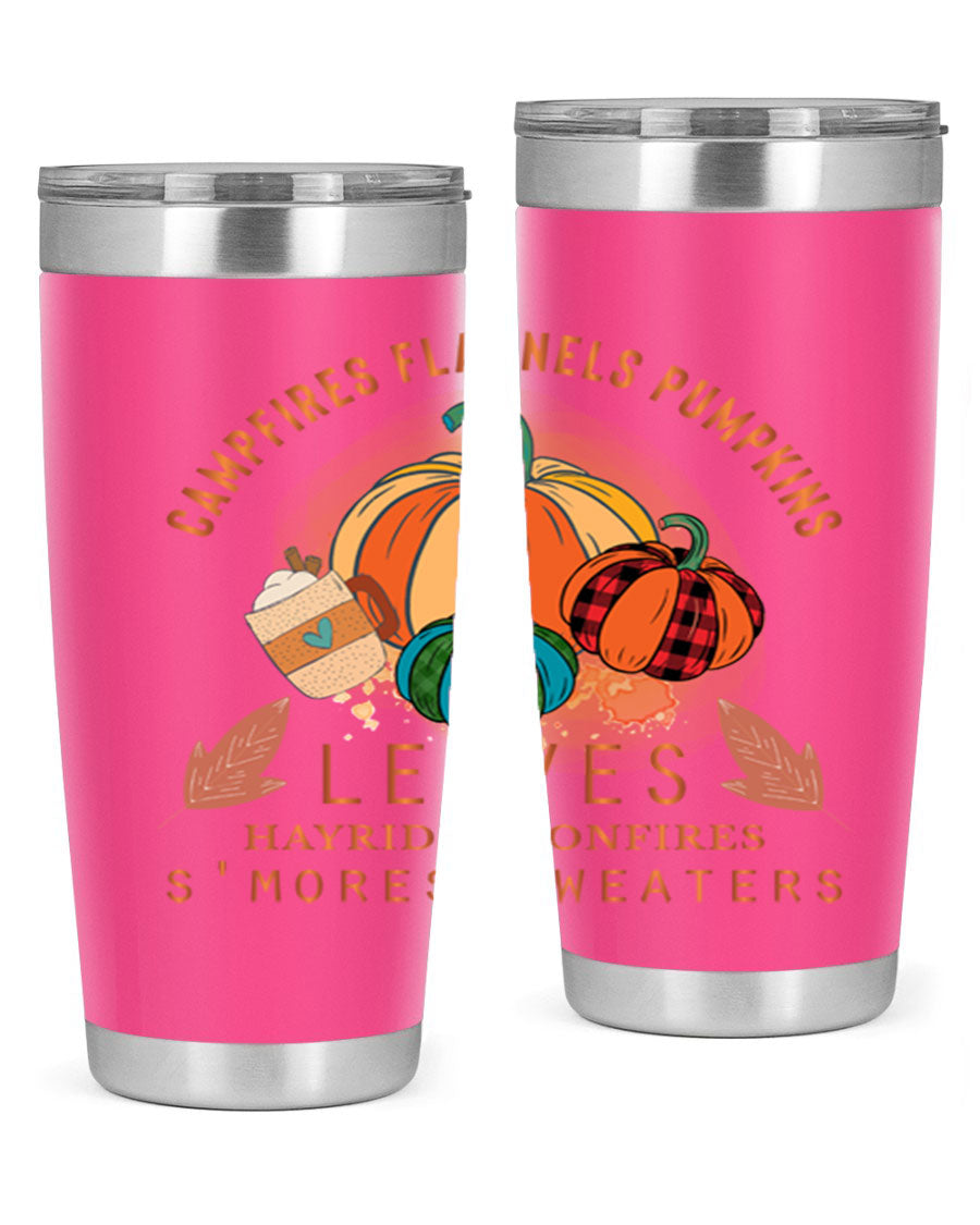 Happy Thanksgiving 249# Tumbler in stainless steel with festive design, perfect for hot and cold beverages.