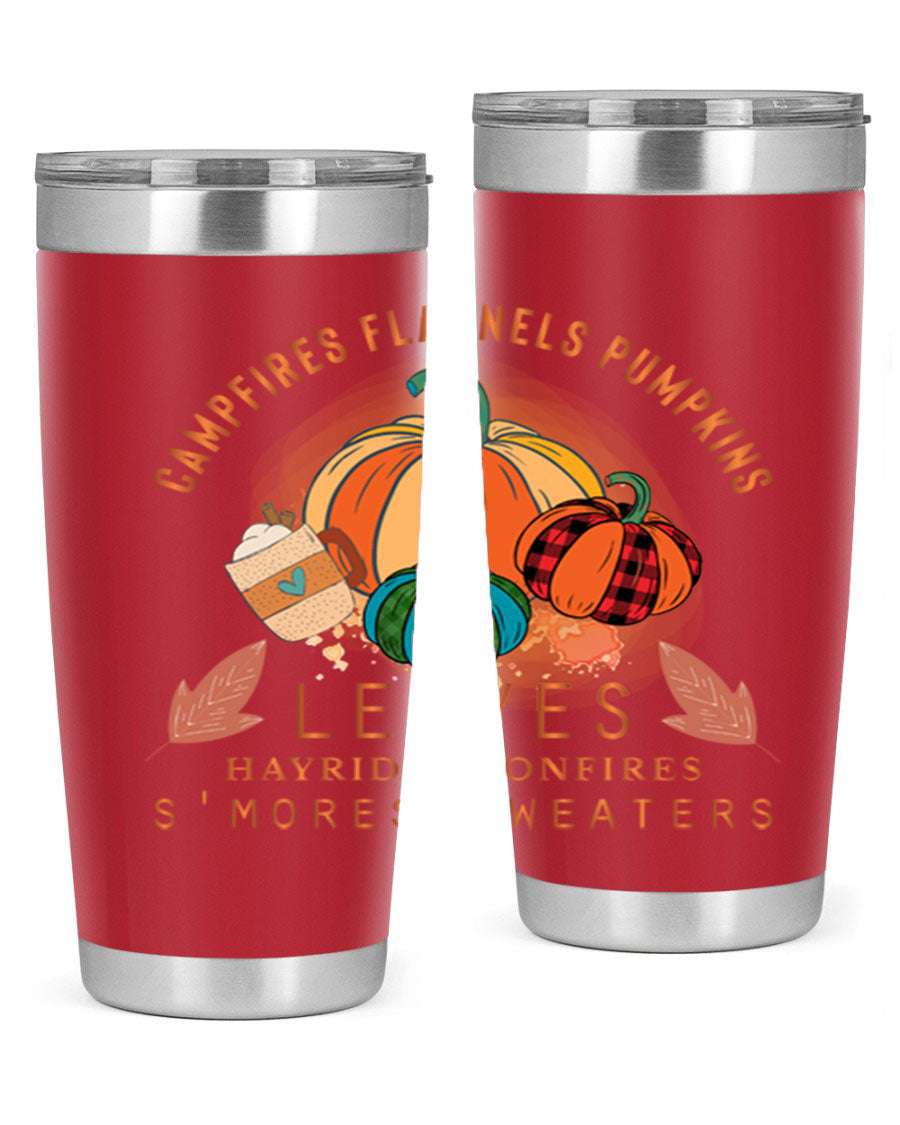 Happy Thanksgiving 249# Tumbler in stainless steel with festive design, perfect for hot and cold beverages.