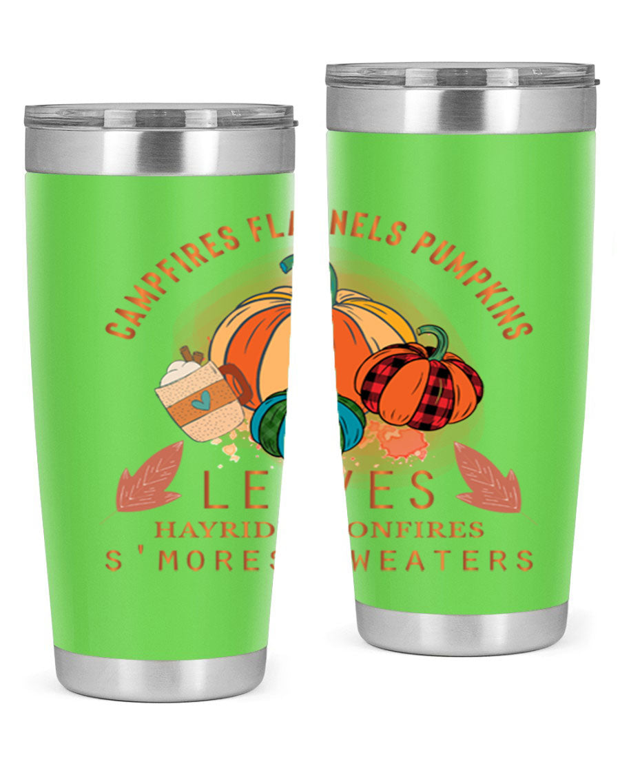 Happy Thanksgiving 249# Tumbler in stainless steel with festive design, perfect for hot and cold beverages.