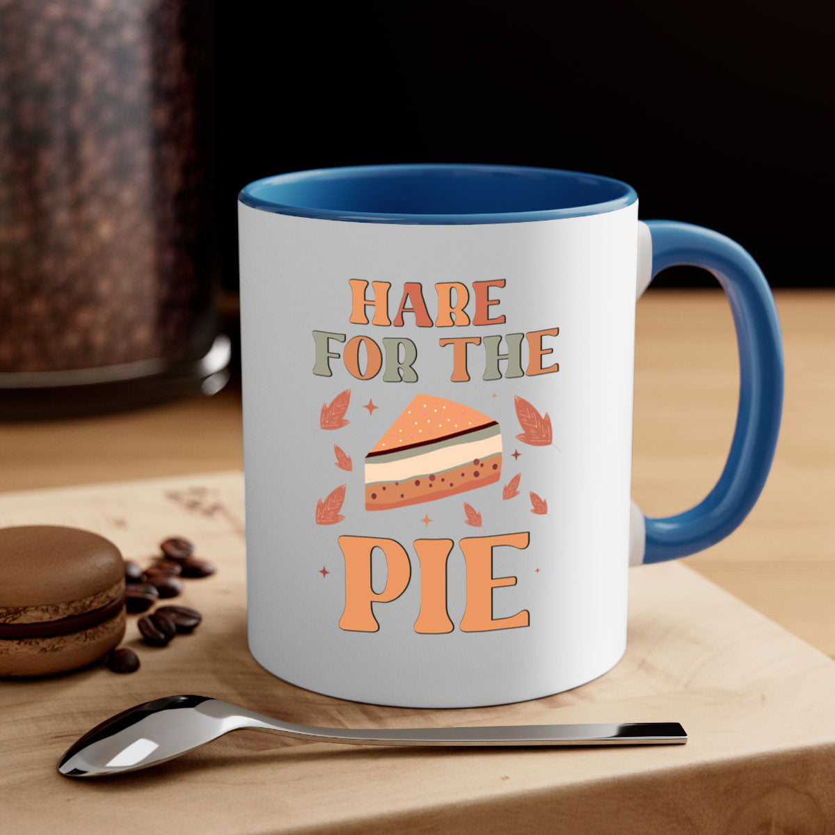 Hare For The Pie 261# Mug featuring a glossy finish, colored handle, and interior, available in multiple colors.
