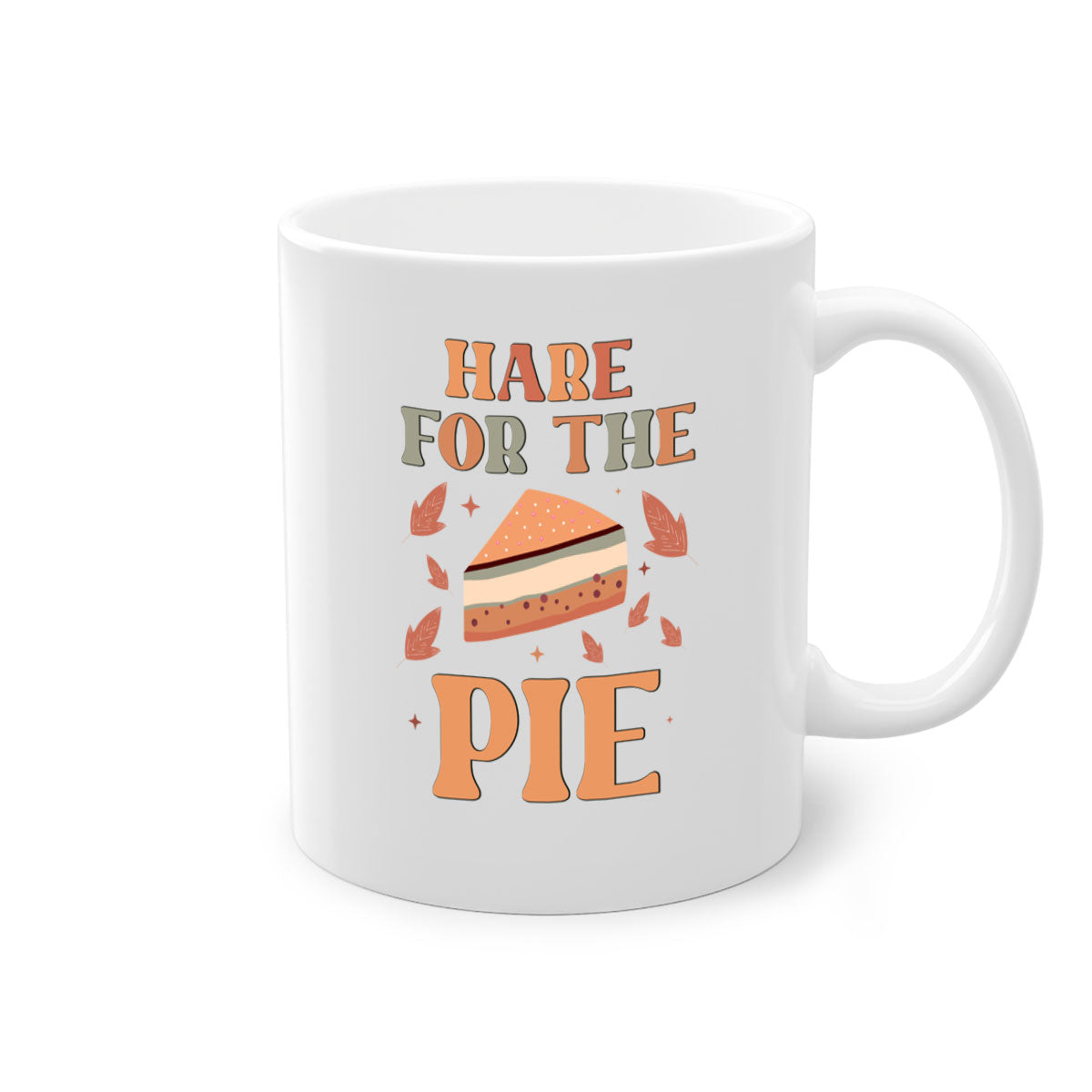 Hare For The Pie 261# Mug featuring a glossy finish, colored handle, and interior, available in multiple colors.