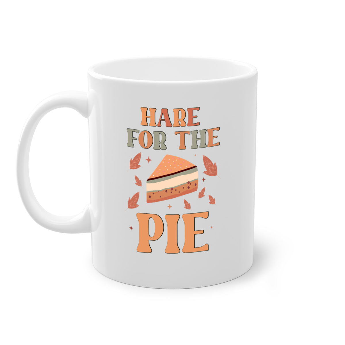 Hare For The Pie 261# Mug featuring a glossy finish, colored handle, and interior, available in multiple colors.