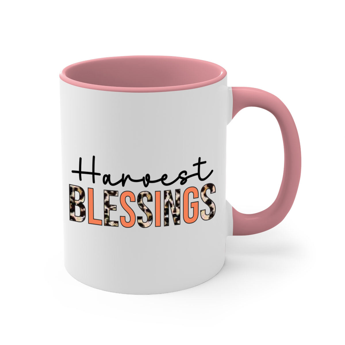 Harvest Blessings 263# Mug featuring a glossy finish, colored handle, and interior, available in multiple colors and sizes.