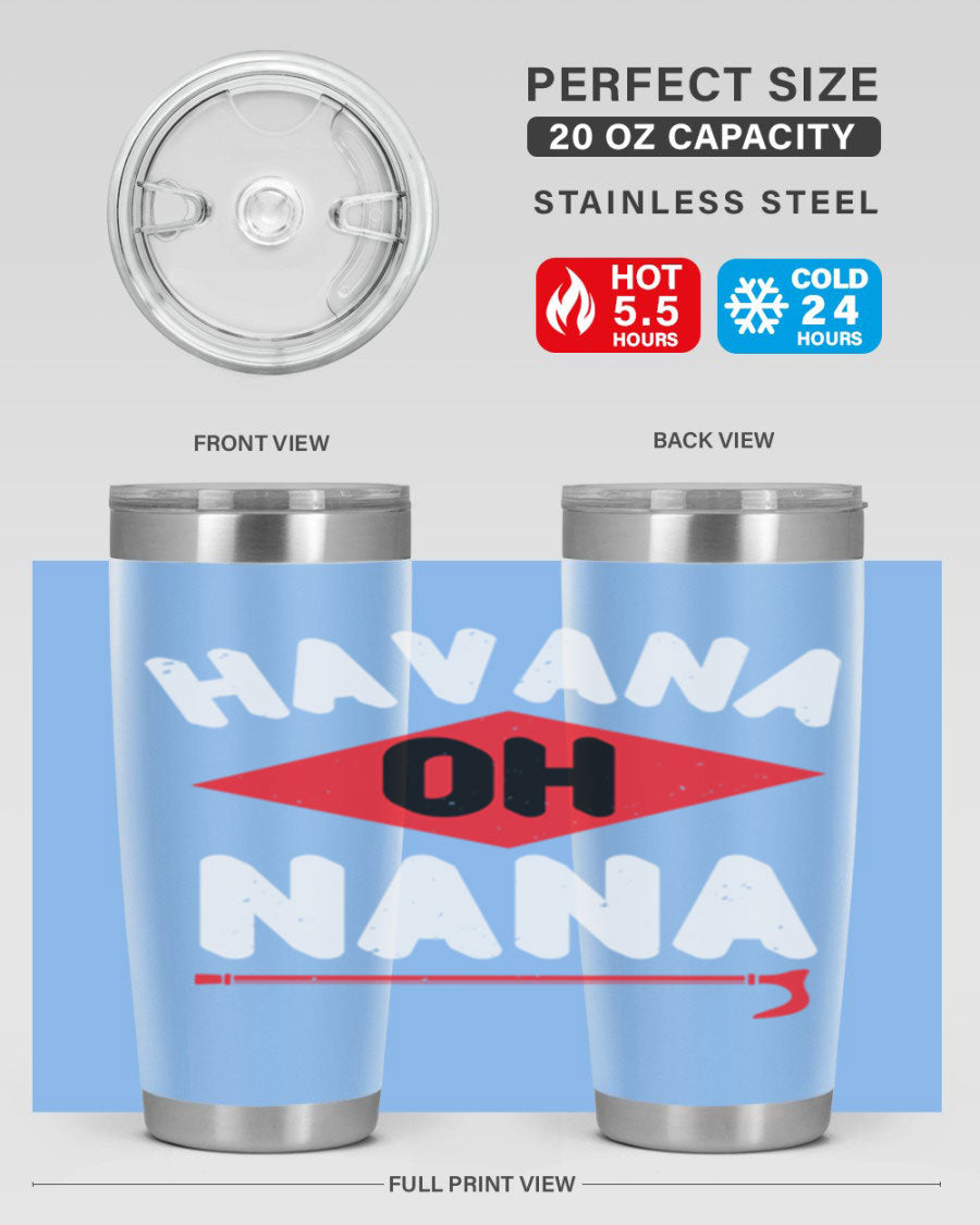 HAVANA OH NANA 104# Tumbler in stainless steel with a stylish design, perfect for hot and cold beverages.