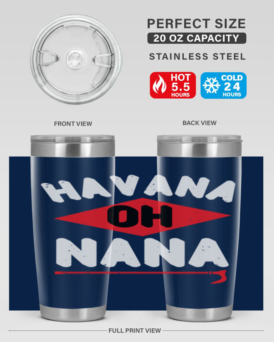 HAVANA OH NANA 104# Tumbler in stainless steel with a stylish design, perfect for hot and cold beverages.