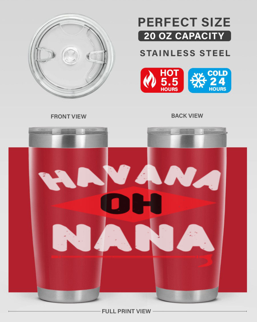 HAVANA OH NANA 104# Tumbler in stainless steel with a stylish design, perfect for hot and cold beverages.