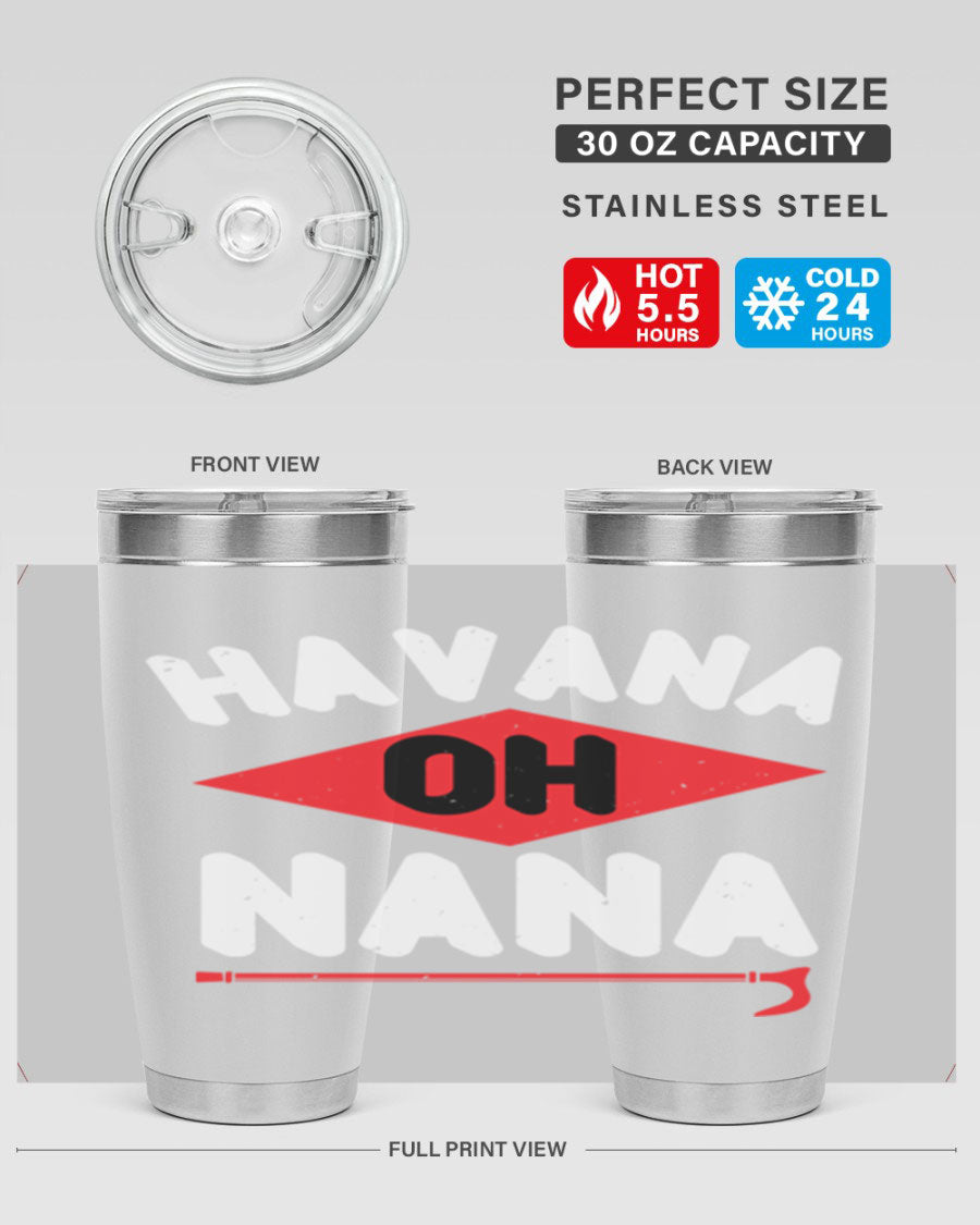 HAVANA OH NANA 104# Tumbler in stainless steel with a stylish design, perfect for hot and cold beverages.