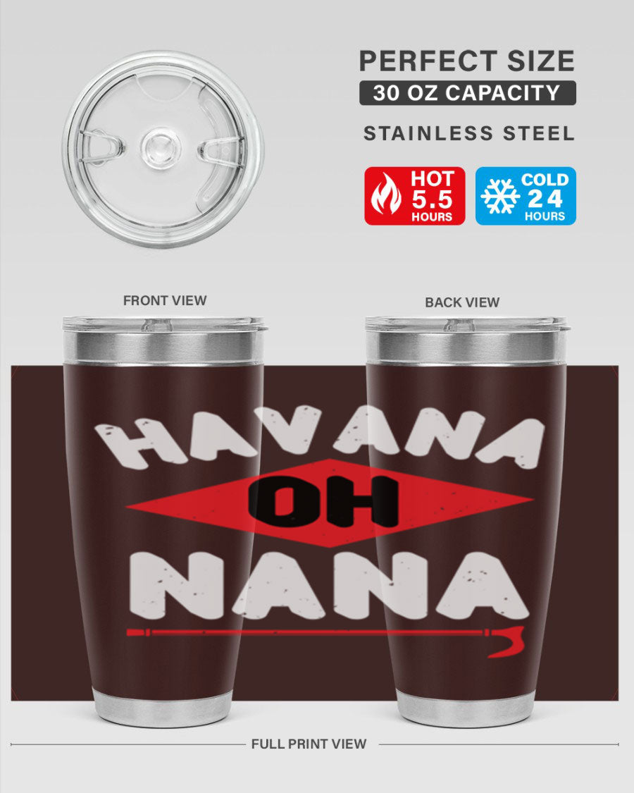 HAVANA OH NANA 104# Tumbler in stainless steel with a stylish design, perfect for hot and cold beverages.