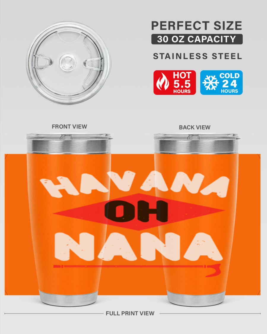 HAVANA OH NANA 104# Tumbler in stainless steel with a stylish design, perfect for hot and cold beverages.
