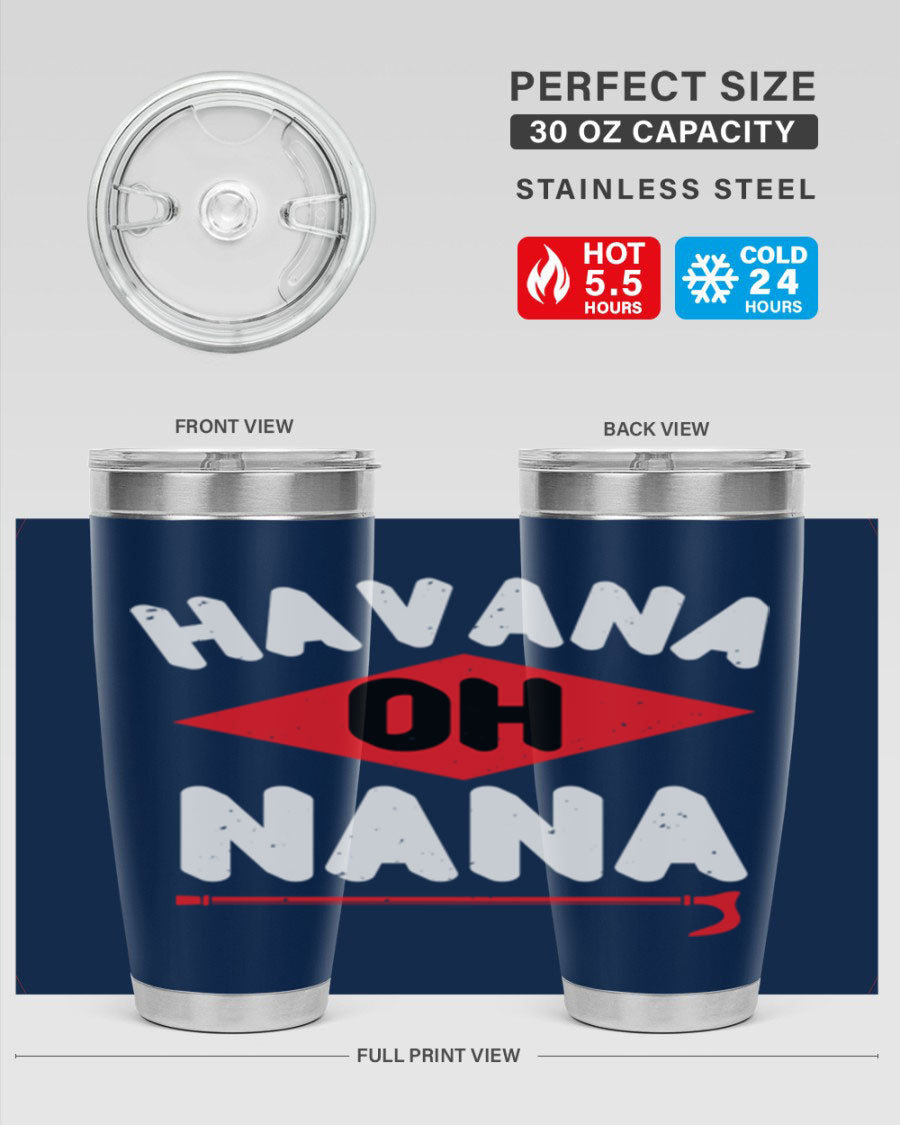 HAVANA OH NANA 104# Tumbler in stainless steel with a stylish design, perfect for hot and cold beverages.