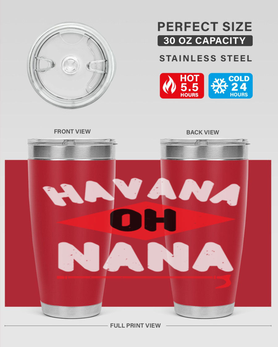 HAVANA OH NANA 104# Tumbler in stainless steel with a stylish design, perfect for hot and cold beverages.