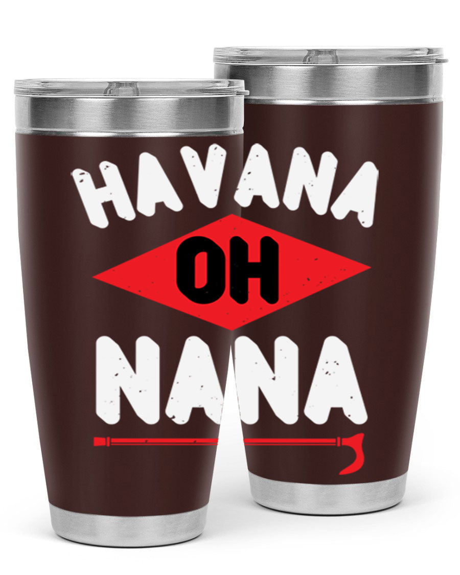 HAVANA OH NANA 104# Tumbler in stainless steel with a stylish design, perfect for hot and cold beverages.