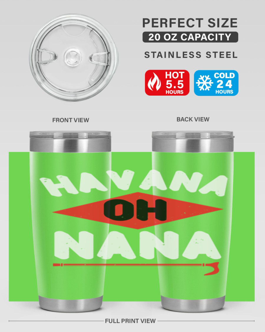 HAVANA OH NANA 104# Tumbler in stainless steel with a stylish design, perfect for hot and cold beverages.