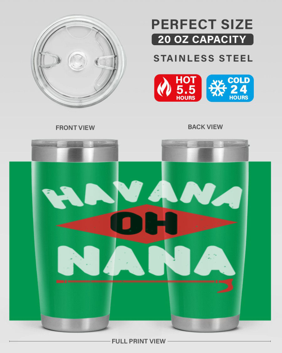 HAVANA OH NANA 104# Tumbler in stainless steel with a stylish design, perfect for hot and cold beverages.