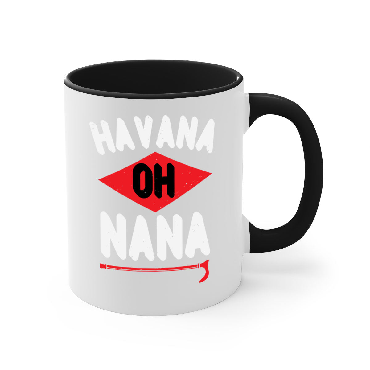HAVANA OH NANA 104# Mug featuring a two-tone design with a colored handle and glossy finish, available in multiple colors.