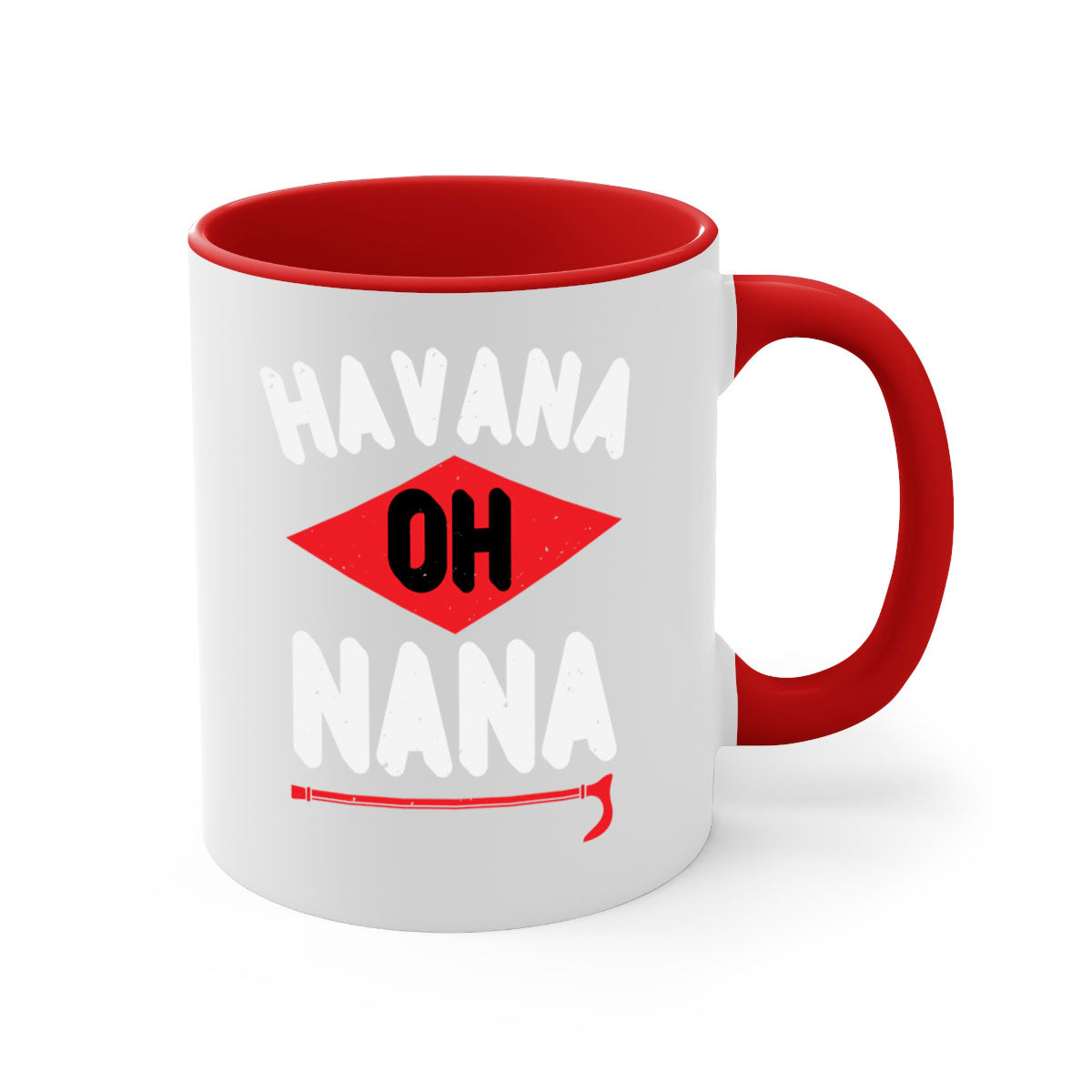 HAVANA OH NANA 104# Mug featuring a two-tone design with a colored handle and glossy finish, available in multiple colors.