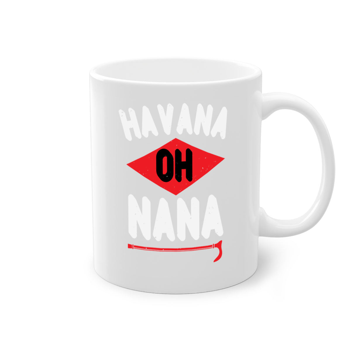 HAVANA OH NANA 104# Mug featuring a two-tone design with a colored handle and glossy finish, available in multiple colors.