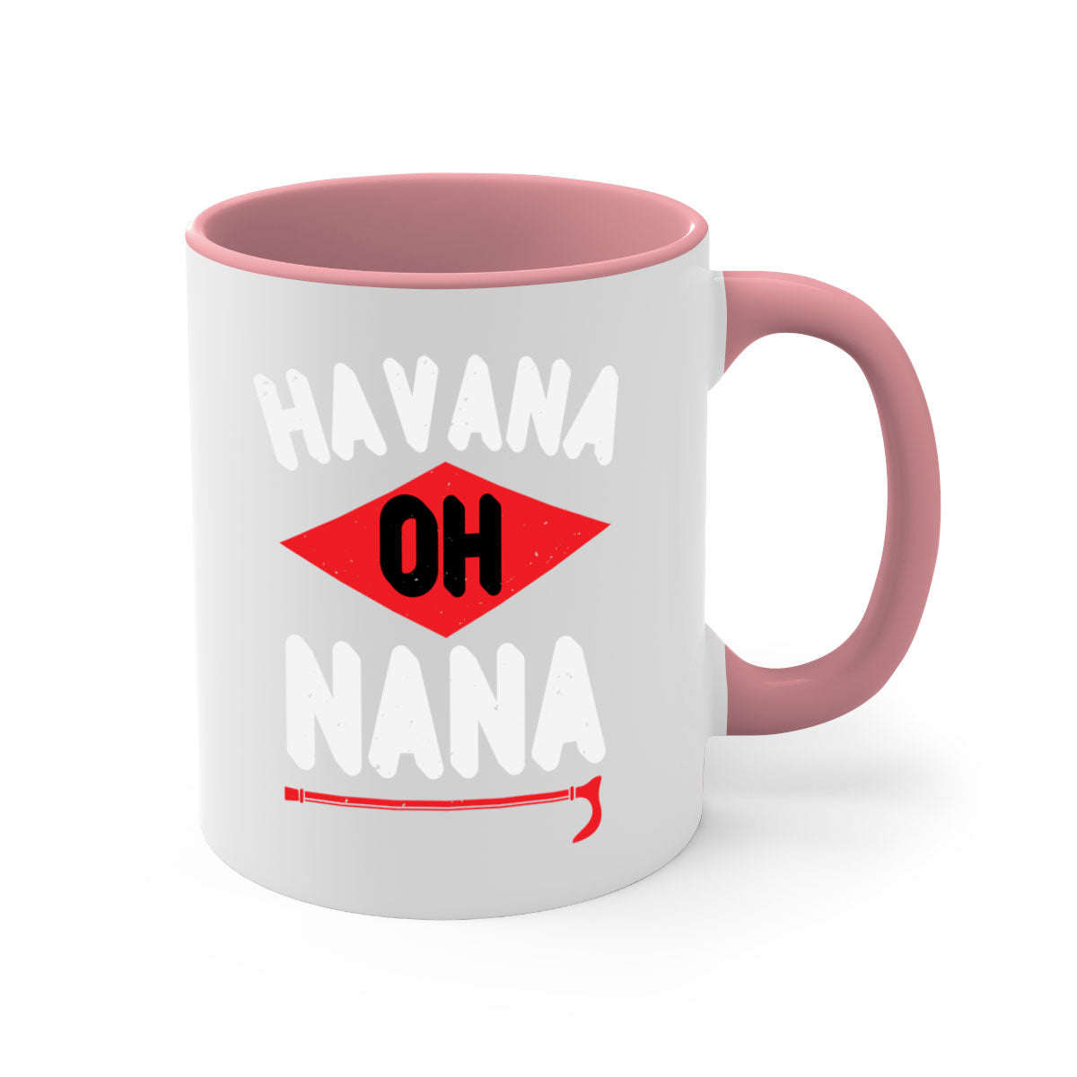 HAVANA OH NANA 104# Mug featuring a two-tone design with a colored handle and glossy finish, available in multiple colors.