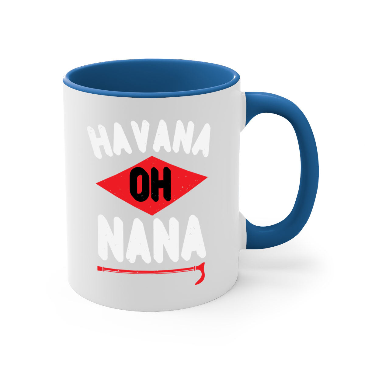 HAVANA OH NANA 104# Mug featuring a two-tone design with a colored handle and glossy finish, available in multiple colors.