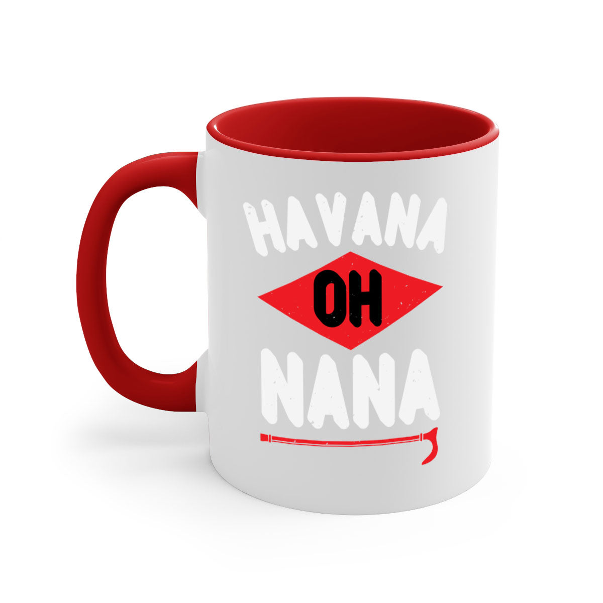HAVANA OH NANA 104# Mug featuring a two-tone design with a colored handle and glossy finish, available in multiple colors.