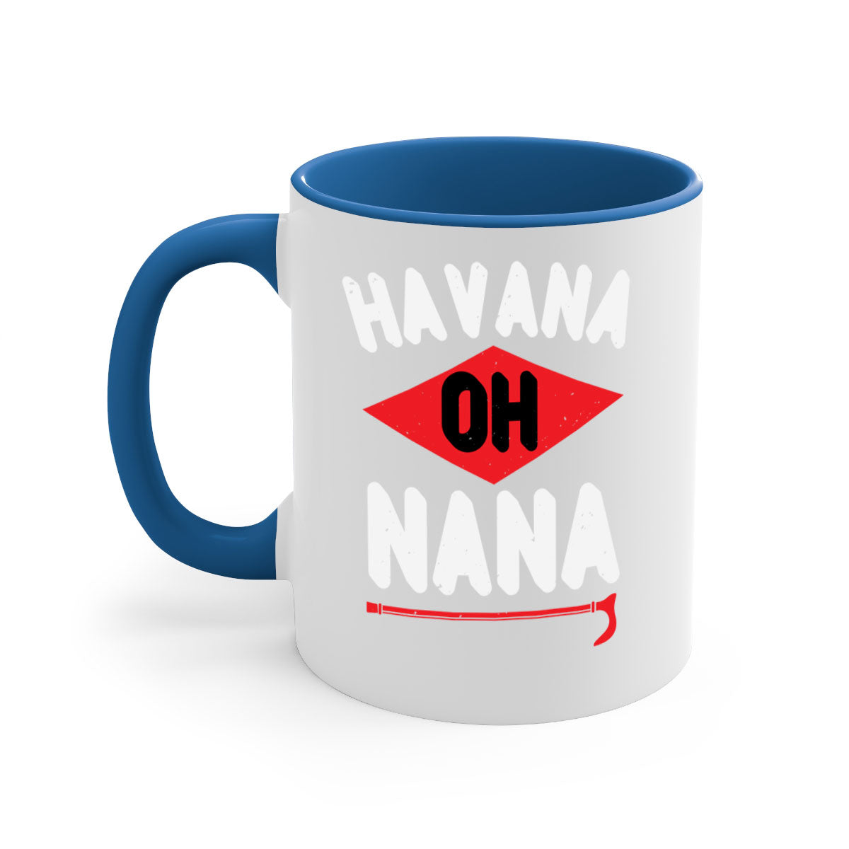 HAVANA OH NANA 104# Mug featuring a two-tone design with a colored handle and glossy finish, available in multiple colors.