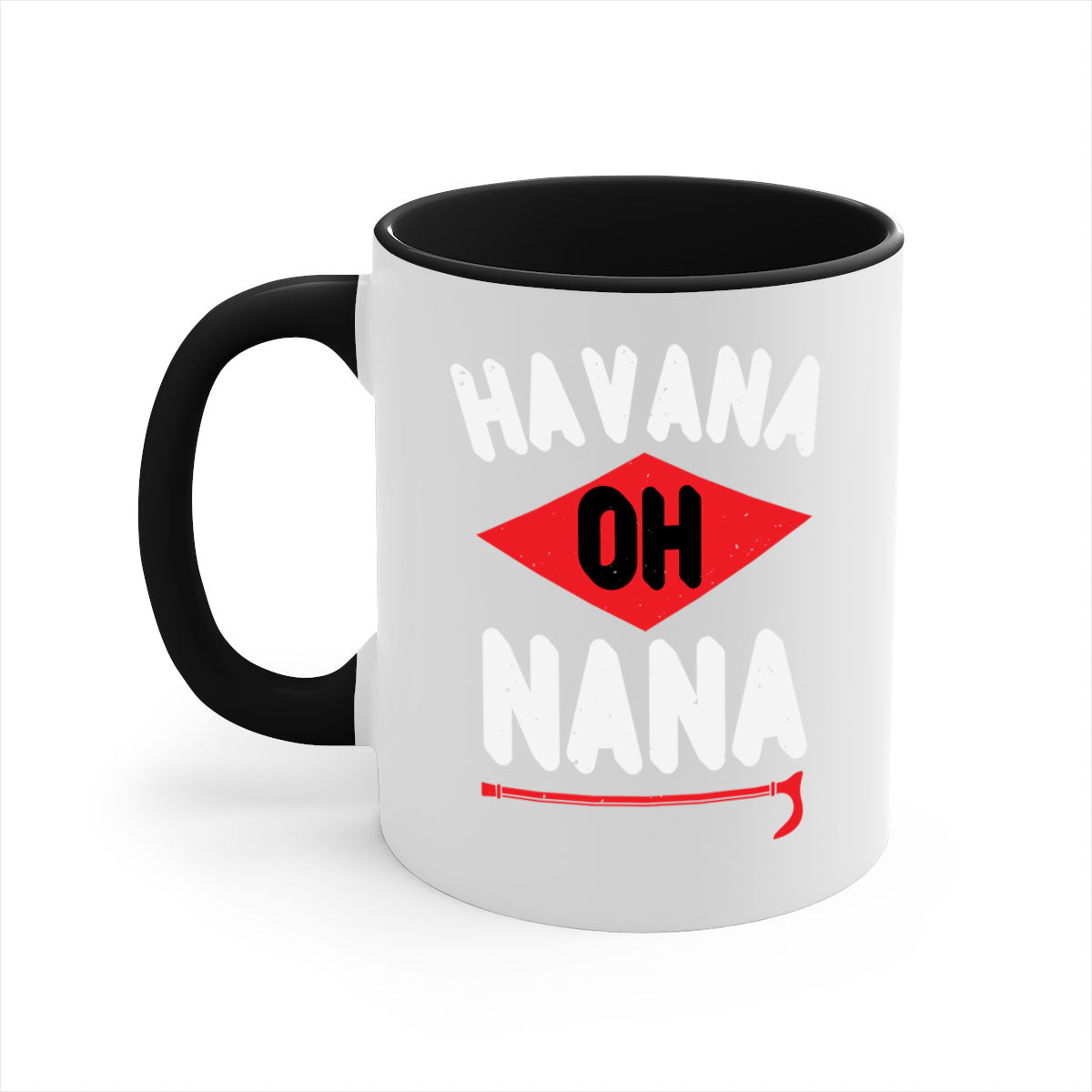 HAVANA OH NANA 104# Mug featuring a two-tone design with a colored handle and glossy finish, available in multiple colors.