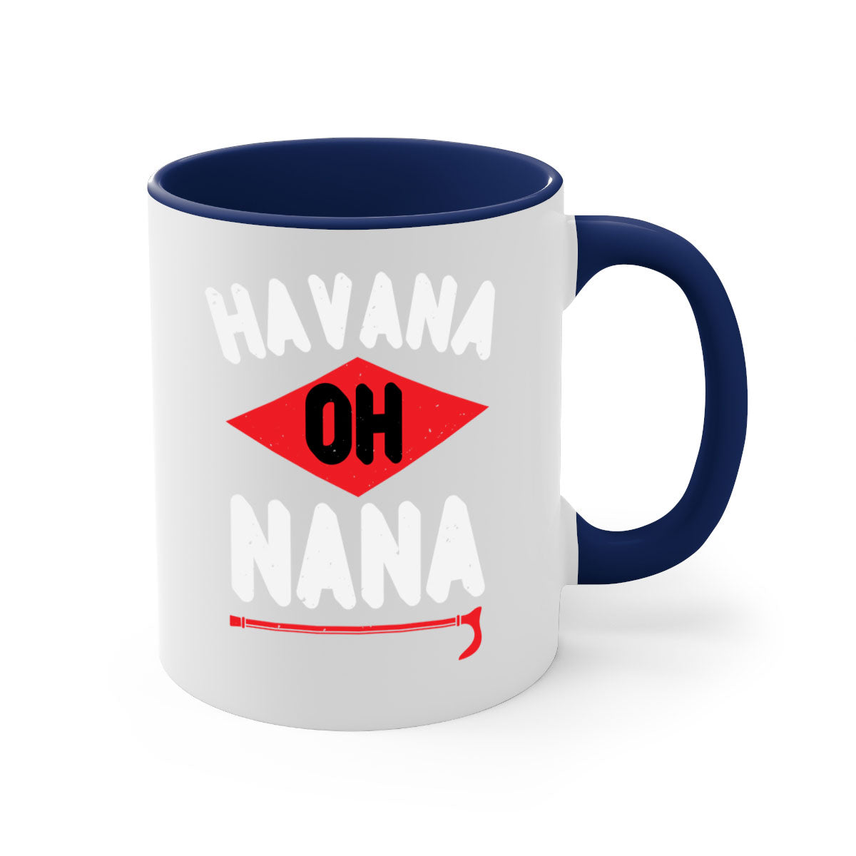 HAVANA OH NANA 104# Mug featuring a two-tone design with a colored handle and glossy finish, available in multiple colors.