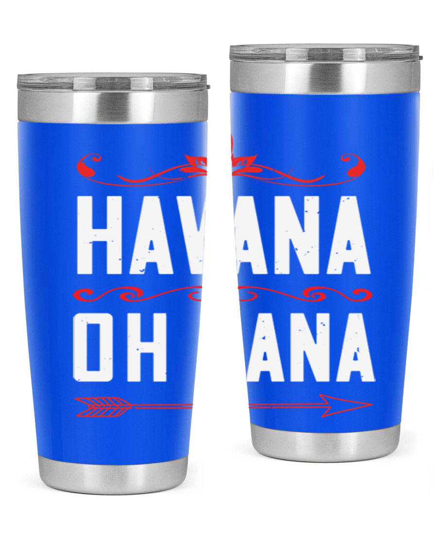 HAVANA oh nana 26# Tumbler, a stylish 20oz stainless steel tumbler with double wall vacuum insulation and a drink-thru lid.