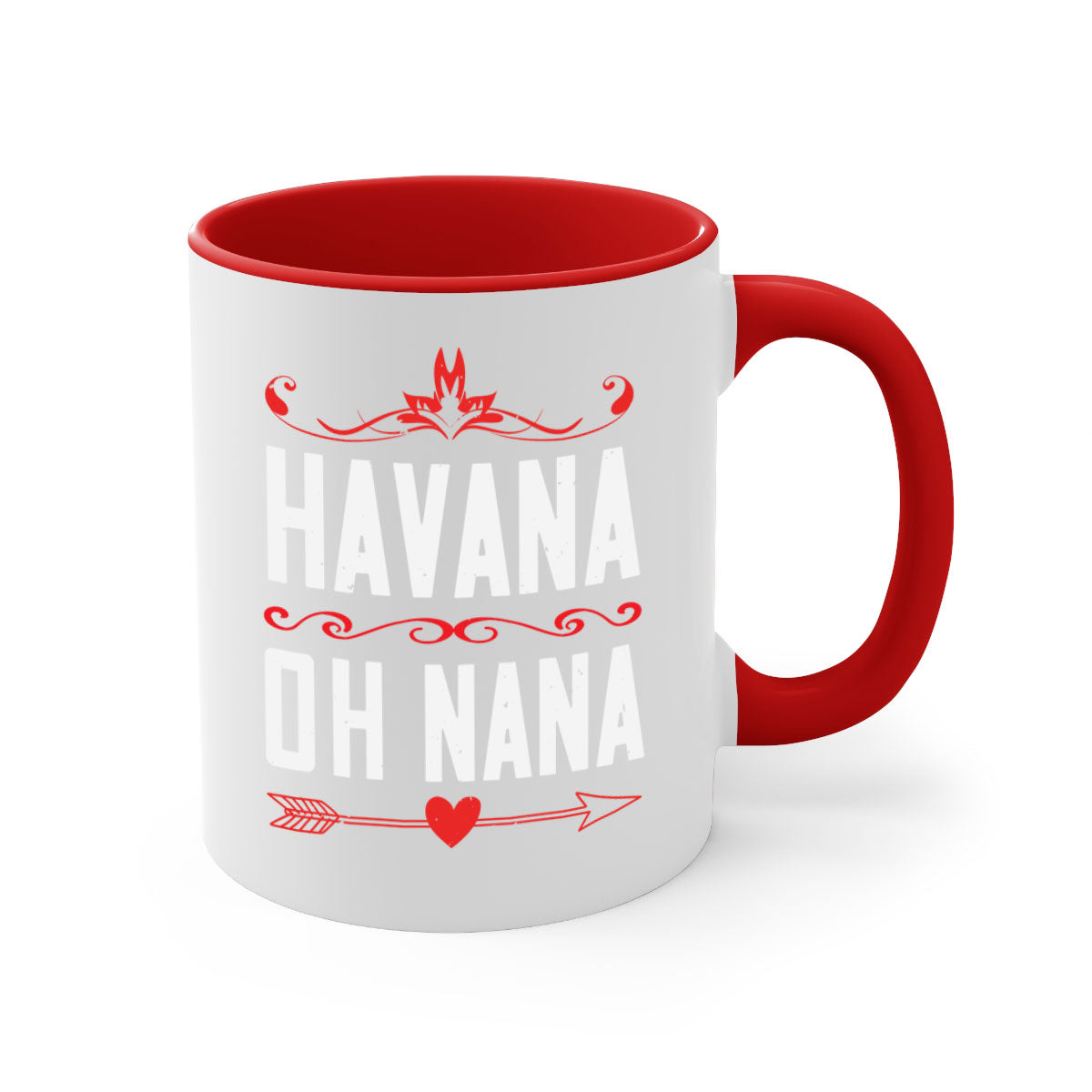 HAVANA oh nana 26# Mug featuring a glossy finish, colored handle, and interior, available in multiple colors and sizes.