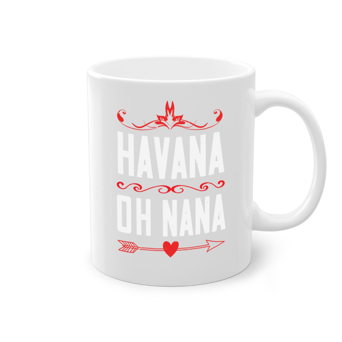 HAVANA oh nana 26# Mug featuring a glossy finish, colored handle, and interior, available in multiple colors and sizes.