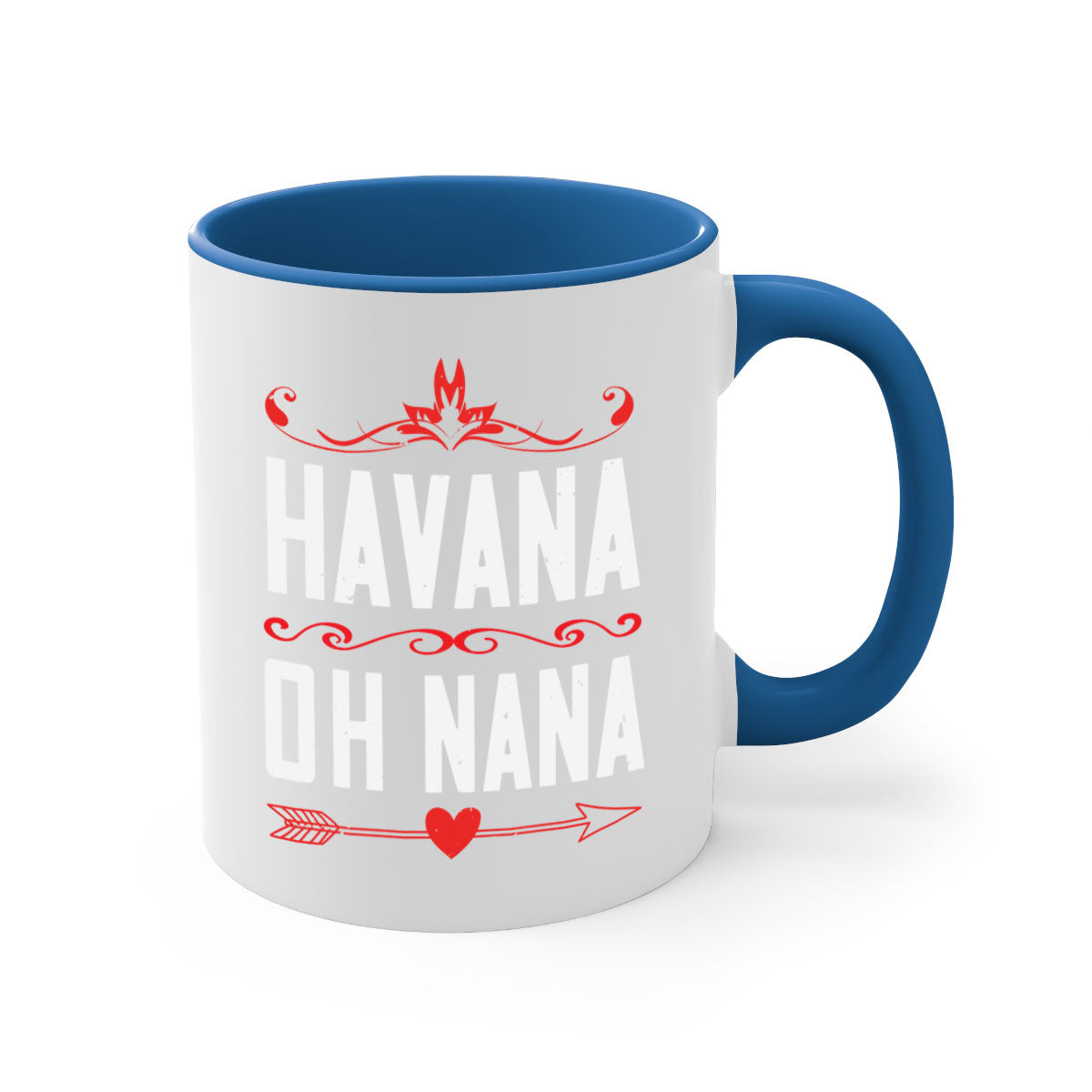 HAVANA oh nana 26# Mug featuring a glossy finish, colored handle, and interior, available in multiple colors and sizes.