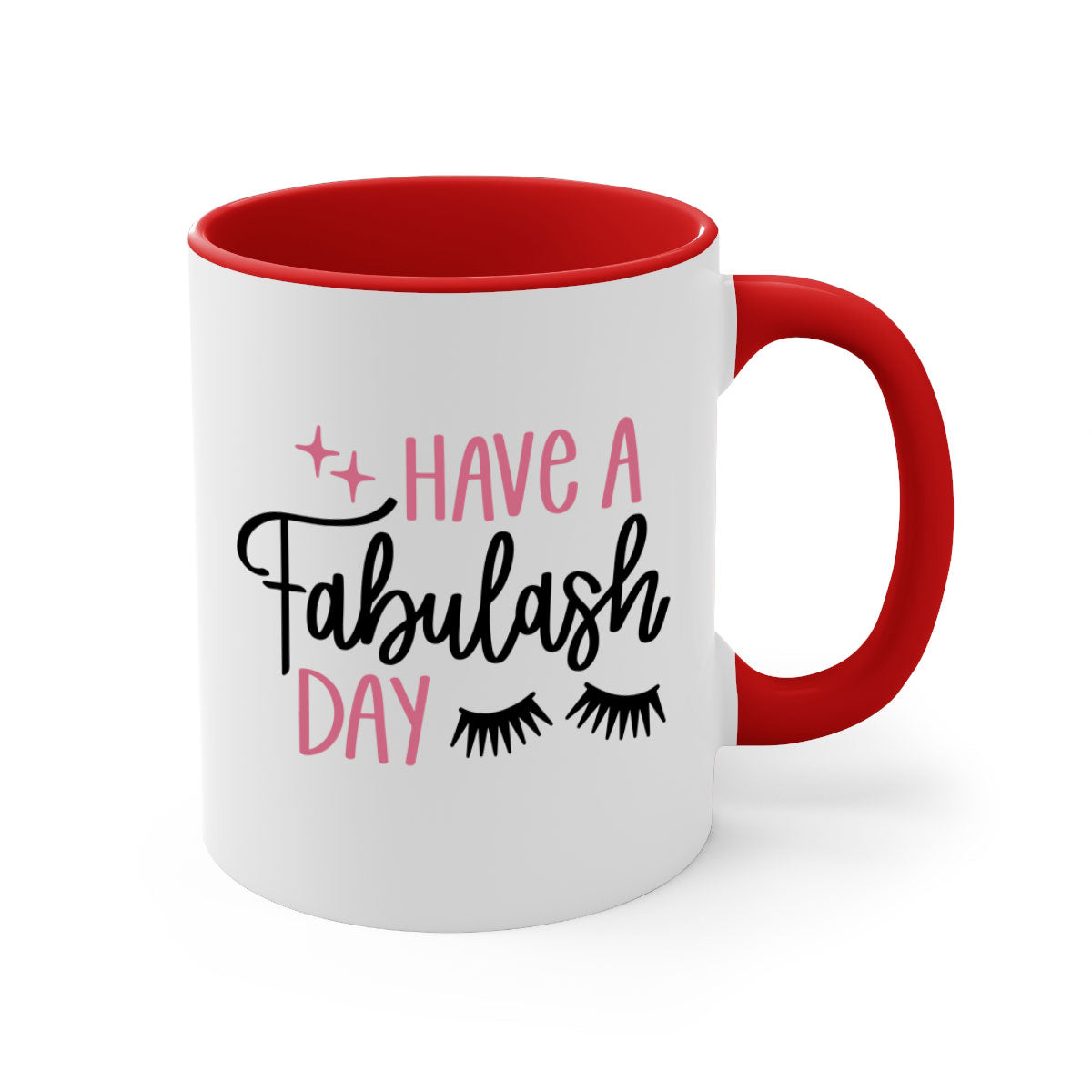 Have Fabulash Day Style 90# Mug with colorful handle and glossy finish, available in multiple colors and sizes.