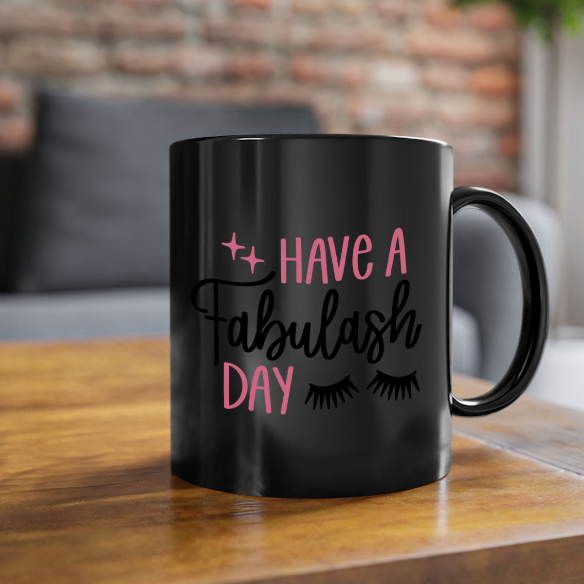 Have Fabulash Day Style 90# Mug with colorful handle and glossy finish, available in multiple colors and sizes.