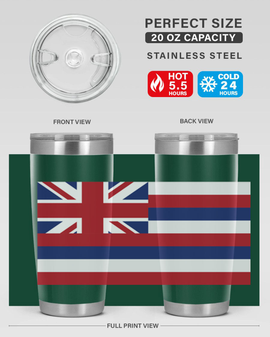 Hawaii 41# Tumbler showcasing double wall vacuum insulation and vibrant design, perfect for hot and cold beverages.