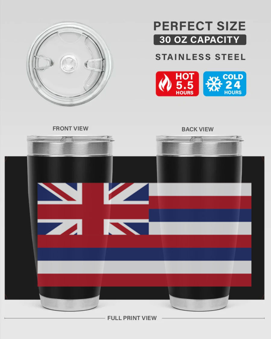 Hawaii 41# Tumbler showcasing double wall vacuum insulation and vibrant design, perfect for hot and cold beverages.