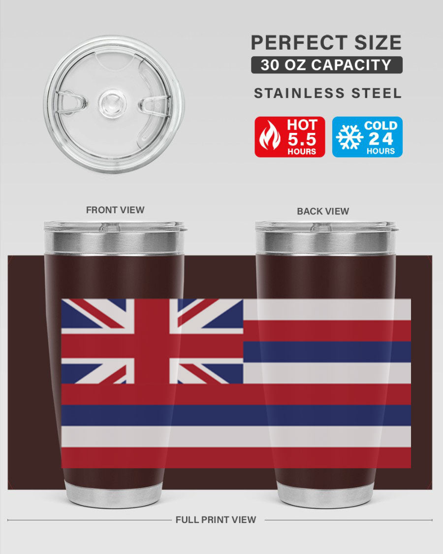 Hawaii 41# Tumbler showcasing double wall vacuum insulation and vibrant design, perfect for hot and cold beverages.