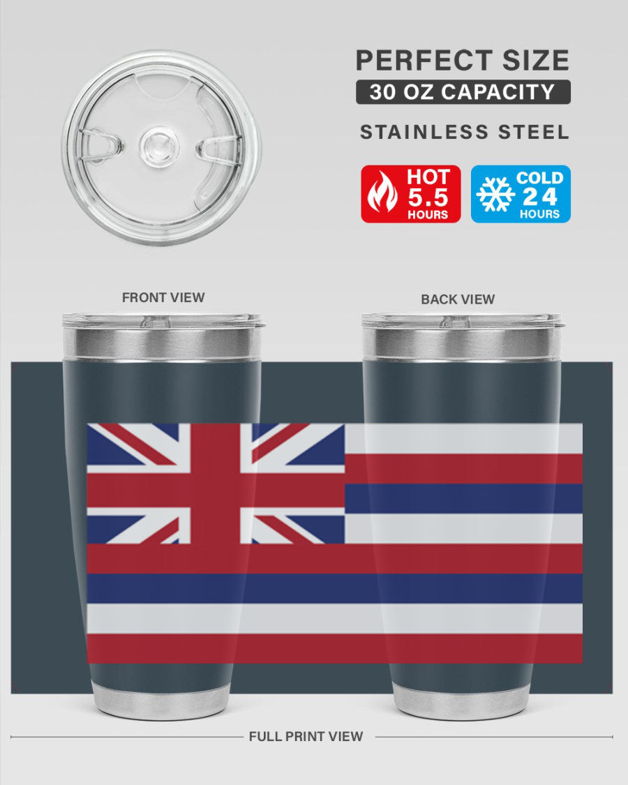 Hawaii 41# Tumbler showcasing double wall vacuum insulation and vibrant design, perfect for hot and cold beverages.