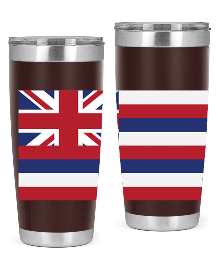 Hawaii 41# Tumbler showcasing double wall vacuum insulation and vibrant design, perfect for hot and cold beverages.