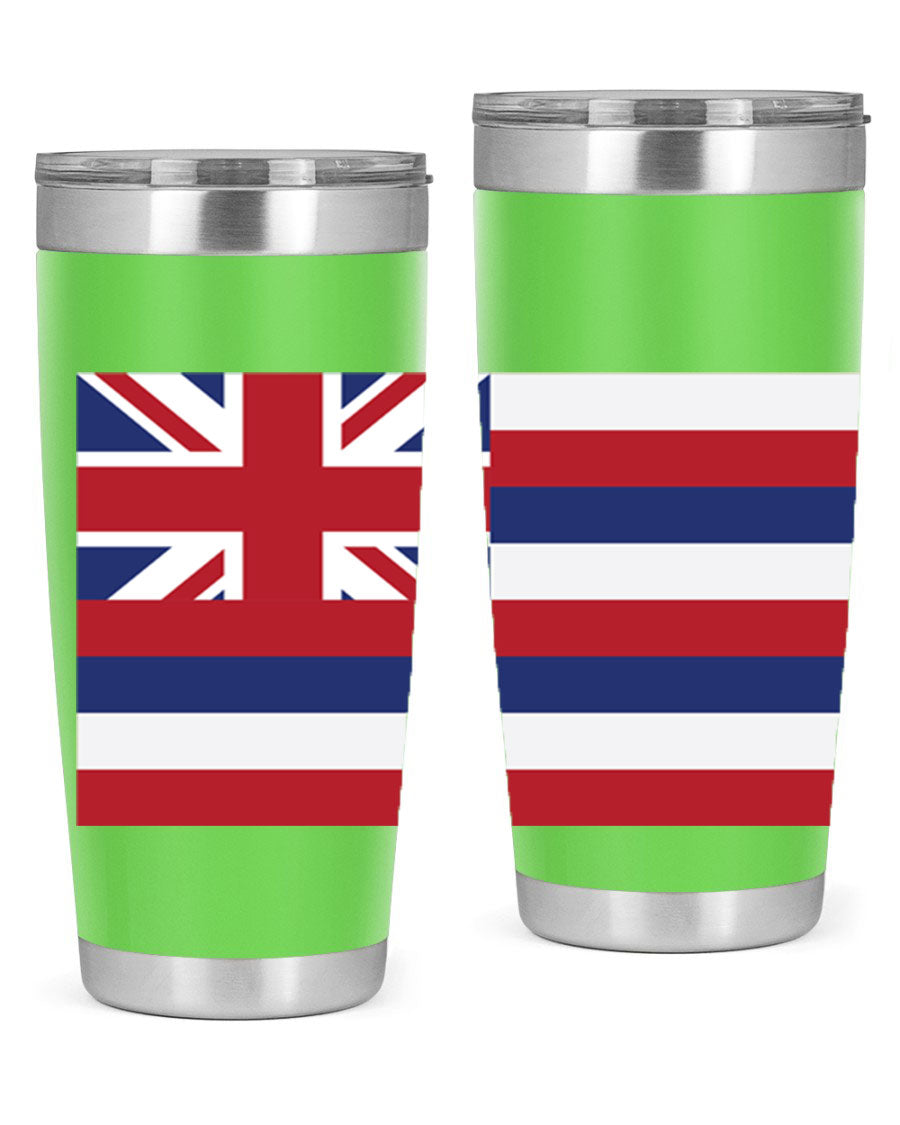 Hawaii 41# Tumbler showcasing double wall vacuum insulation and vibrant design, perfect for hot and cold beverages.