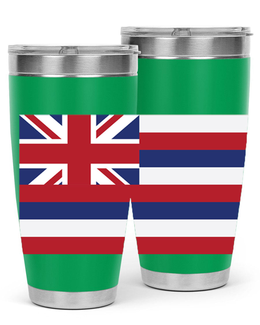 Hawaii 41# Tumbler showcasing double wall vacuum insulation and vibrant design, perfect for hot and cold beverages.