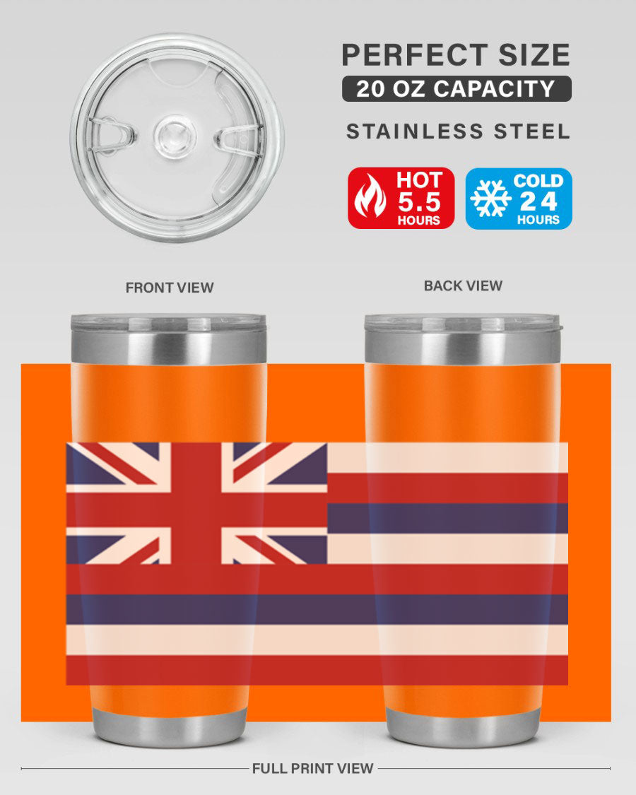 Hawaii 41# Tumbler showcasing double wall vacuum insulation and vibrant design, perfect for hot and cold beverages.