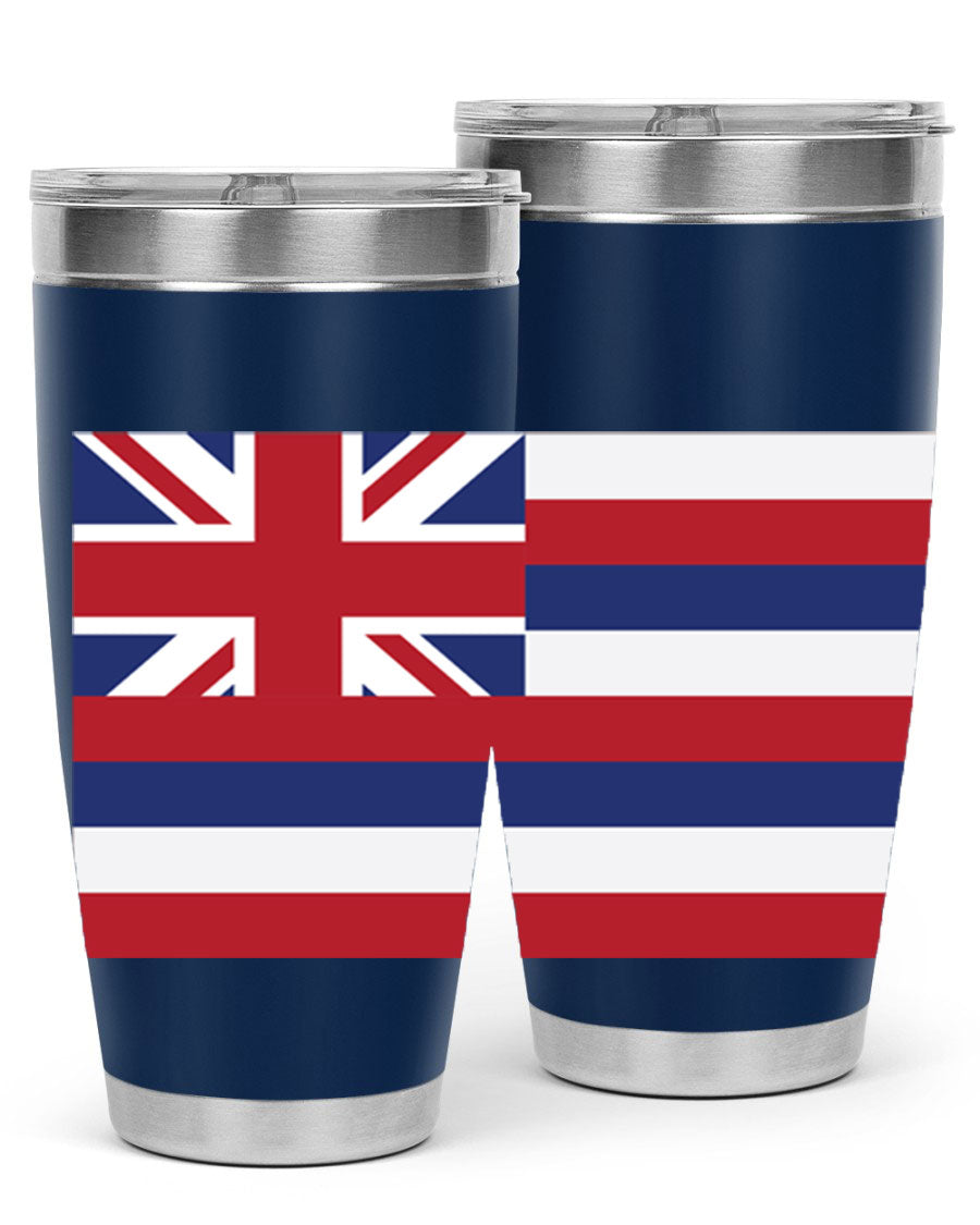 Hawaii 41# Tumbler showcasing double wall vacuum insulation and vibrant design, perfect for hot and cold beverages.