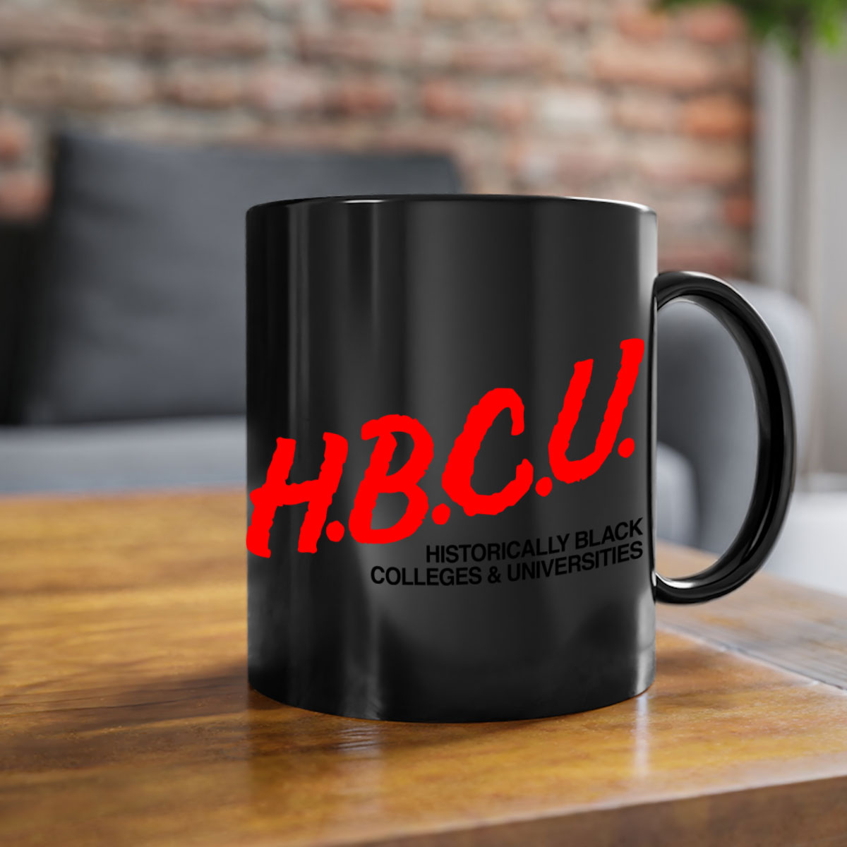 HBCU Dare 140# Mug featuring a glossy finish, colored handle, and interior, available in multiple colors and sizes.