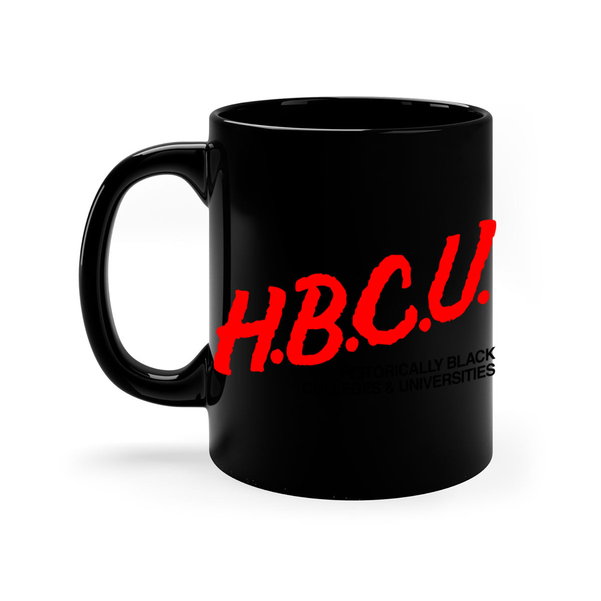HBCU Dare 140# Mug featuring a glossy finish, colored handle, and interior, available in multiple colors and sizes.