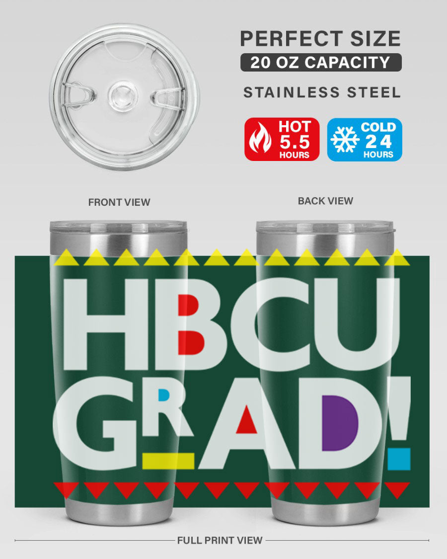 HBCU Grad Cotton Tank featuring bold black words and phrases, showcasing pride in HBCU education.