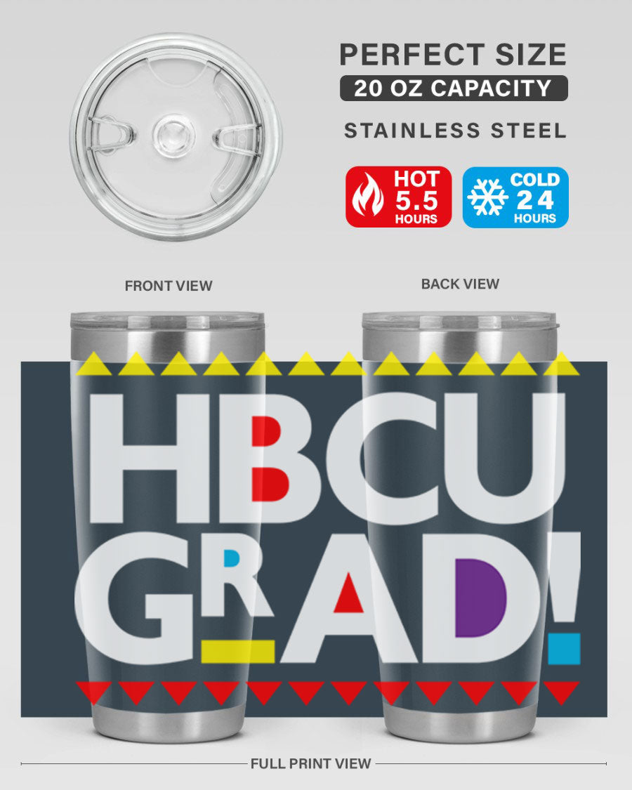 HBCU Grad Cotton Tank featuring bold black words and phrases, showcasing pride in HBCU education.