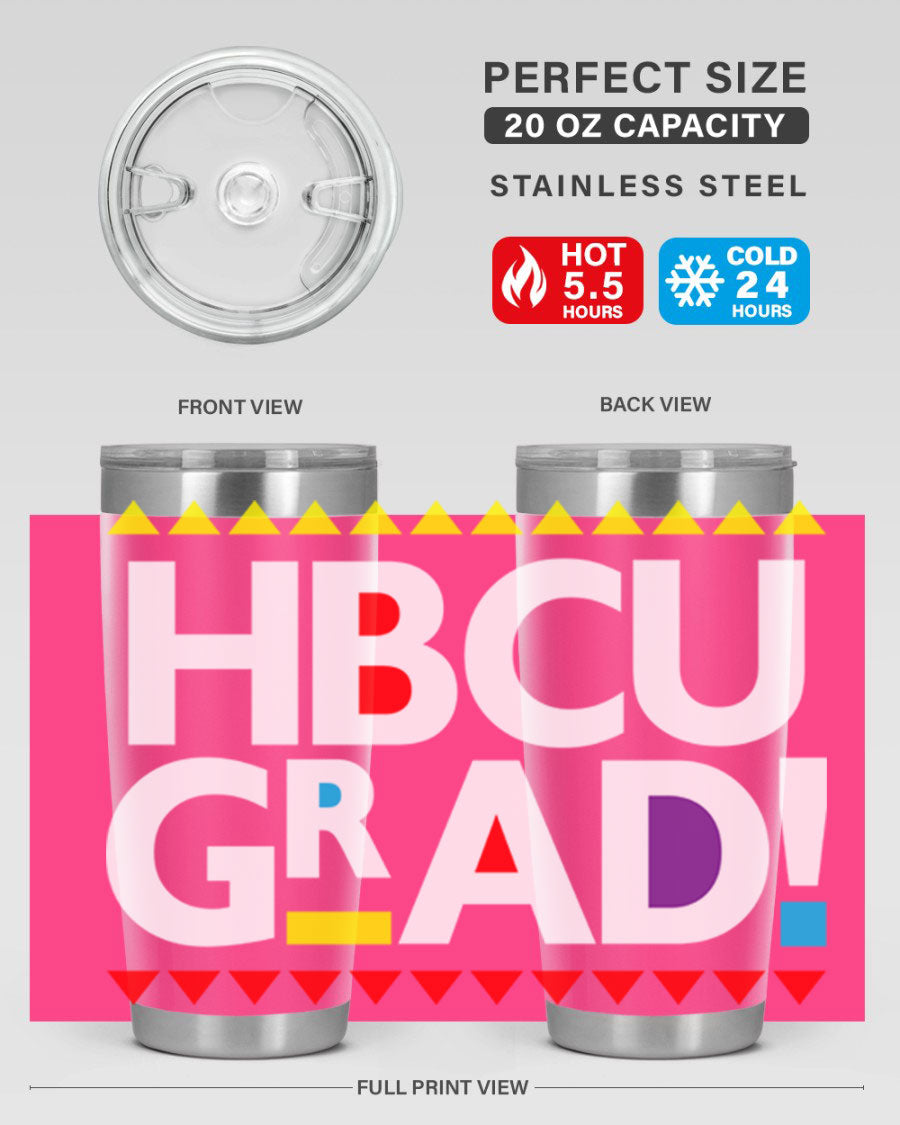 HBCU Grad Cotton Tank featuring bold black words and phrases, showcasing pride in HBCU education.