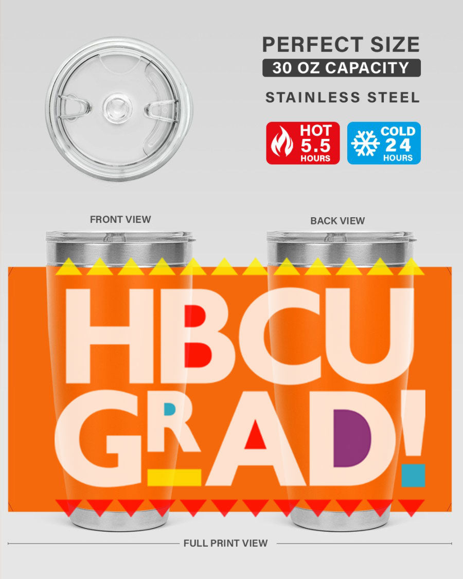 HBCU Grad Cotton Tank featuring bold black words and phrases, showcasing pride in HBCU education.