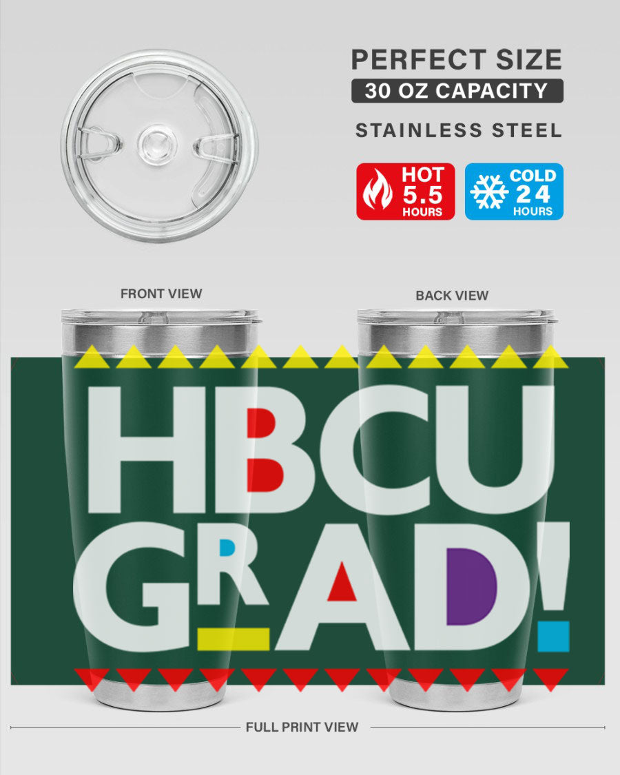 HBCU Grad Cotton Tank featuring bold black words and phrases, showcasing pride in HBCU education.